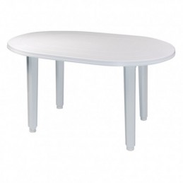 MESA OVAL 130 X 90 CM. BLANCO