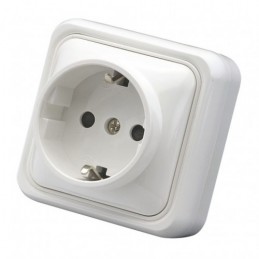 BASE ENCHUFE SUPERFICIE BLANCO
